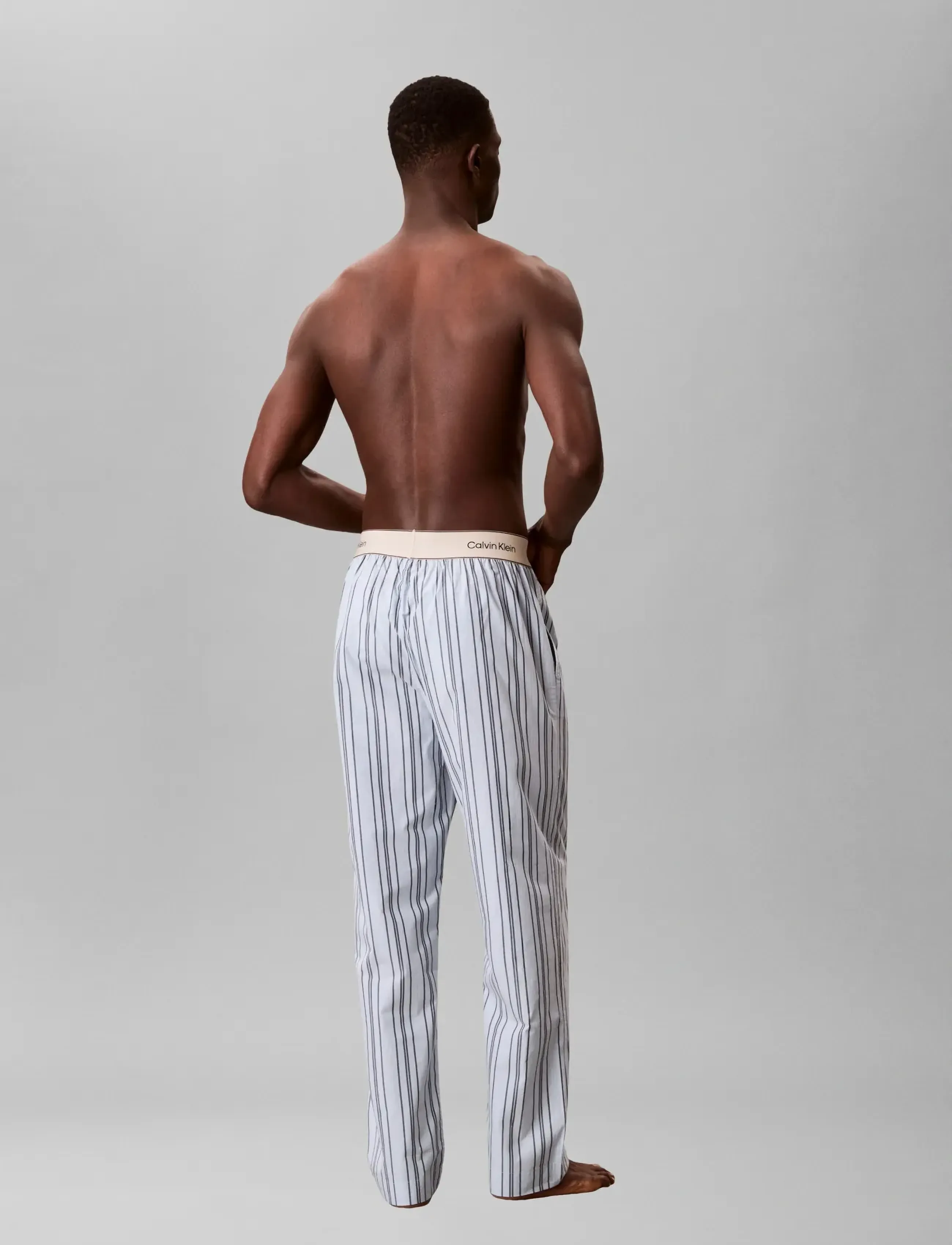 Calvin Klein - SLEEP PANT - natbukser - majorca stripe breezy blue - 2