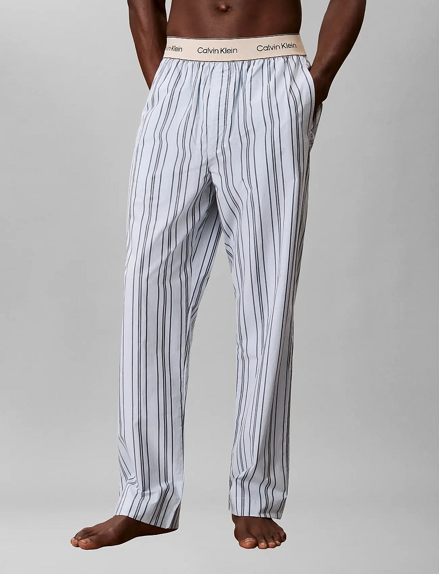 Calvin Klein - SLEEP PANT - spodnie od piżamy - majorca stripe breezy blue - 3
