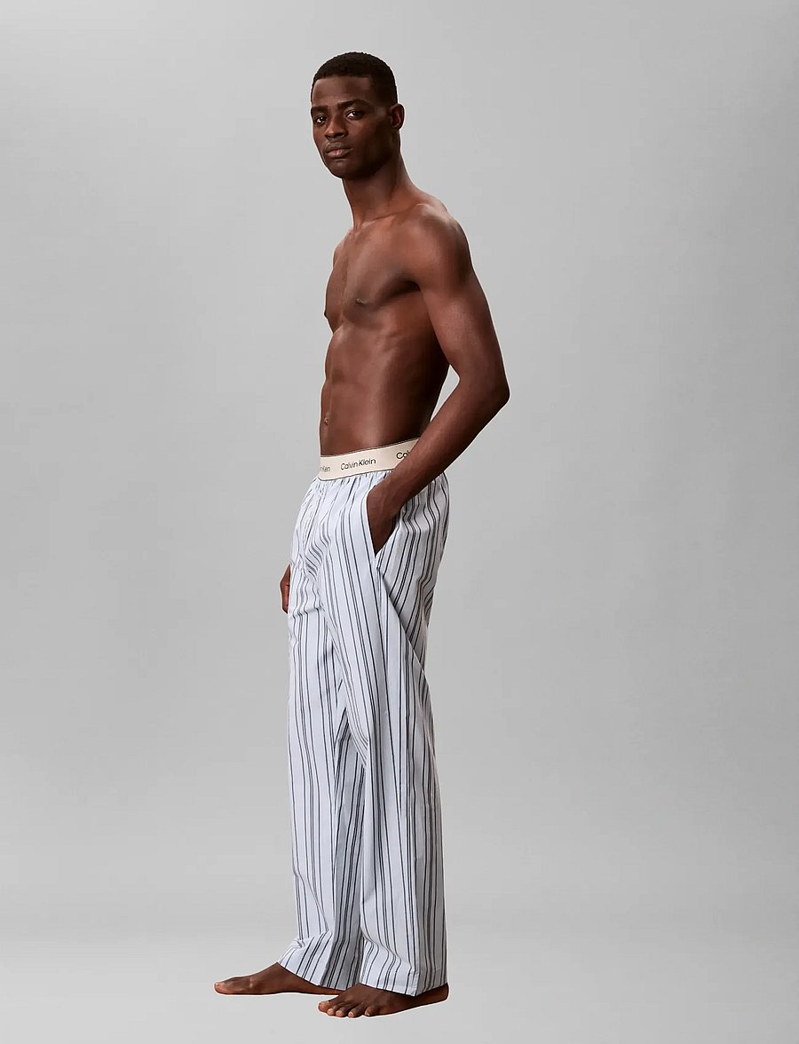 Calvin Klein - SLEEP PANT - spodnie od piżamy - majorca stripe breezy blue - 4