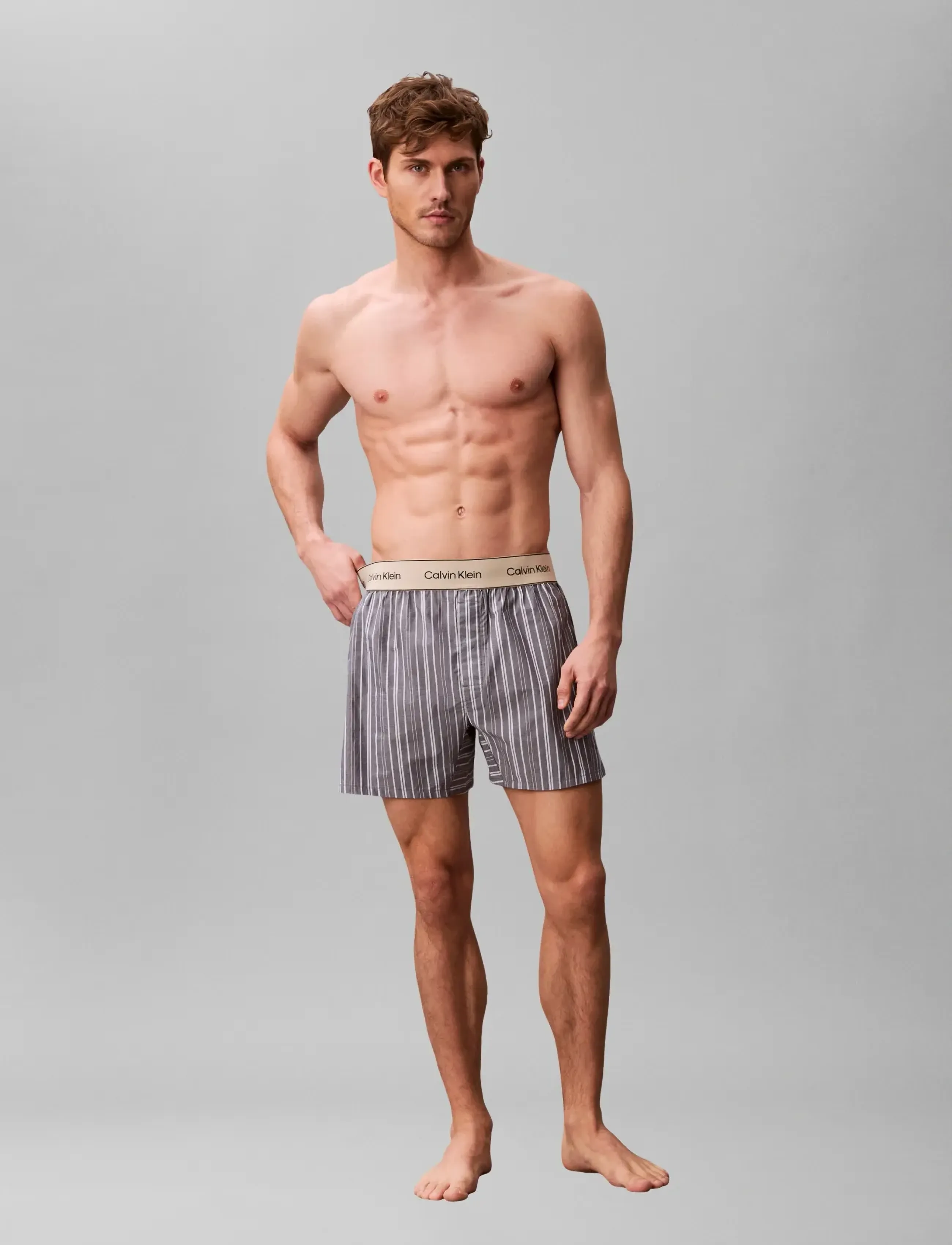 Calvin Klein Boxer Trad, S, Underwear, Blau - Shorts, Männerswear