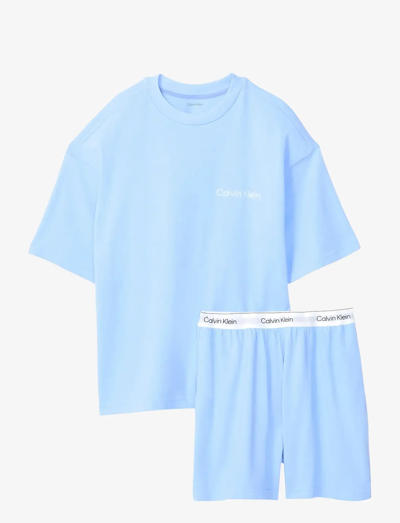 Calvin Klein - SS TEE SHORT SET - pyjama sets - blue descent - 1