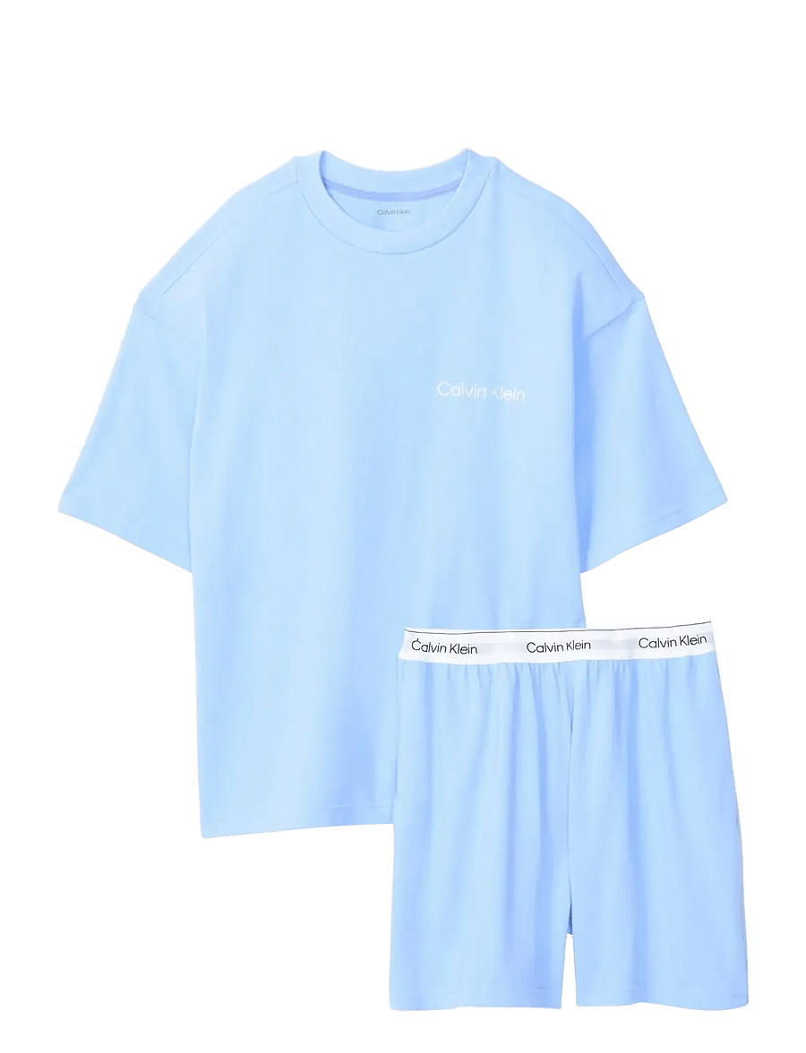 Calvin Klein - SS TEE SHORT SET - pidžaamakomplektid - blue descent - 1