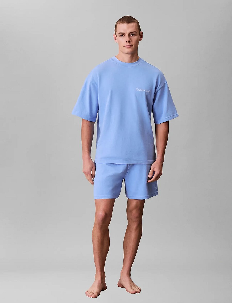 Calvin Klein - SS TEE SHORT SET - pidžaamakomplektid - blue descent - 0