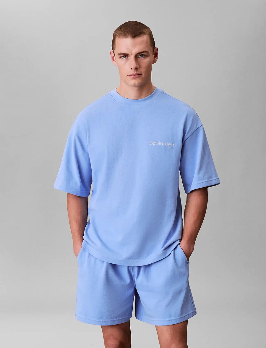 Calvin Klein - SS TEE SHORT SET - pidžaamakomplektid - blue descent - 3