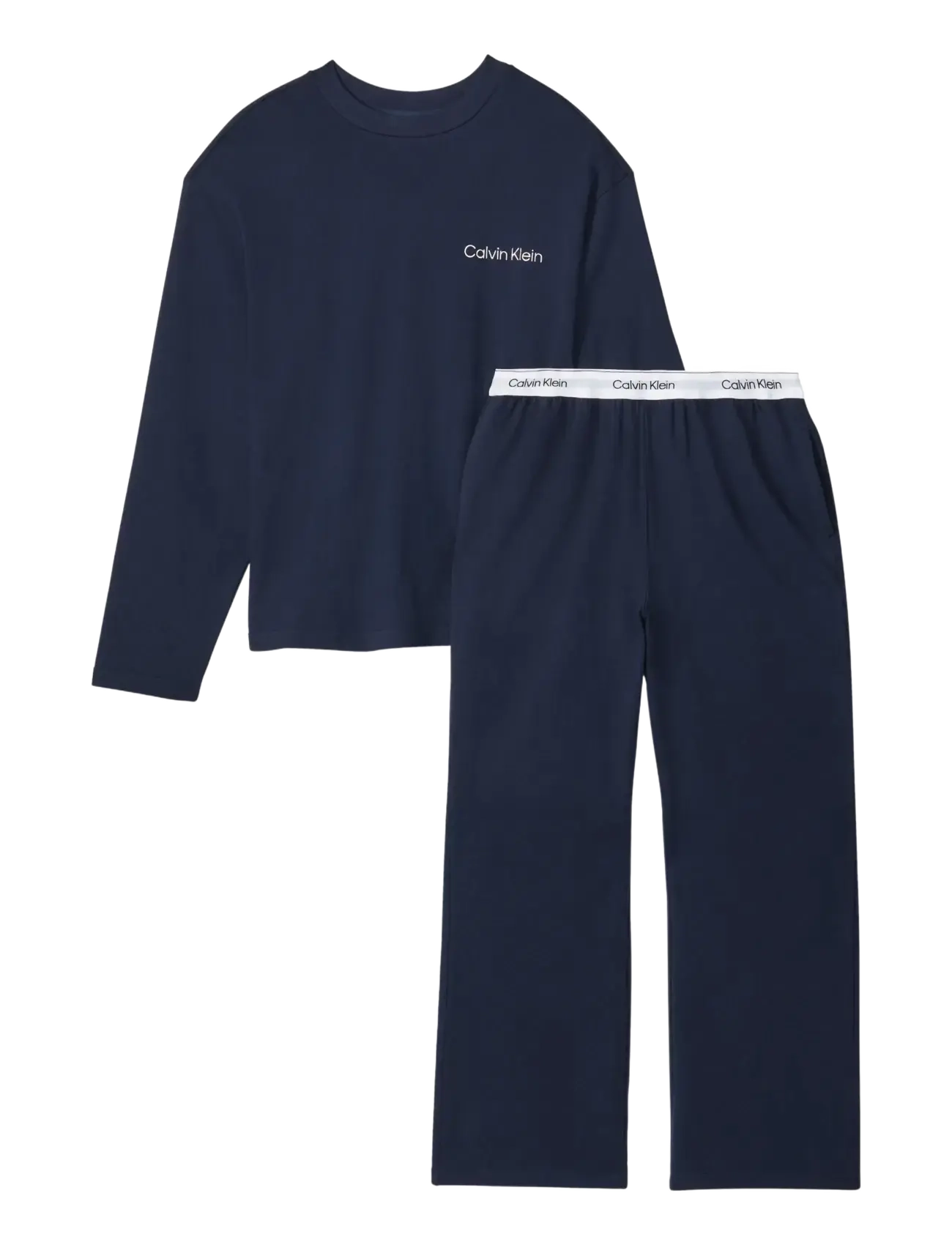 Calvin Klein LS TEE PANT SET - Nattøj sæt - SHORELINE / navy