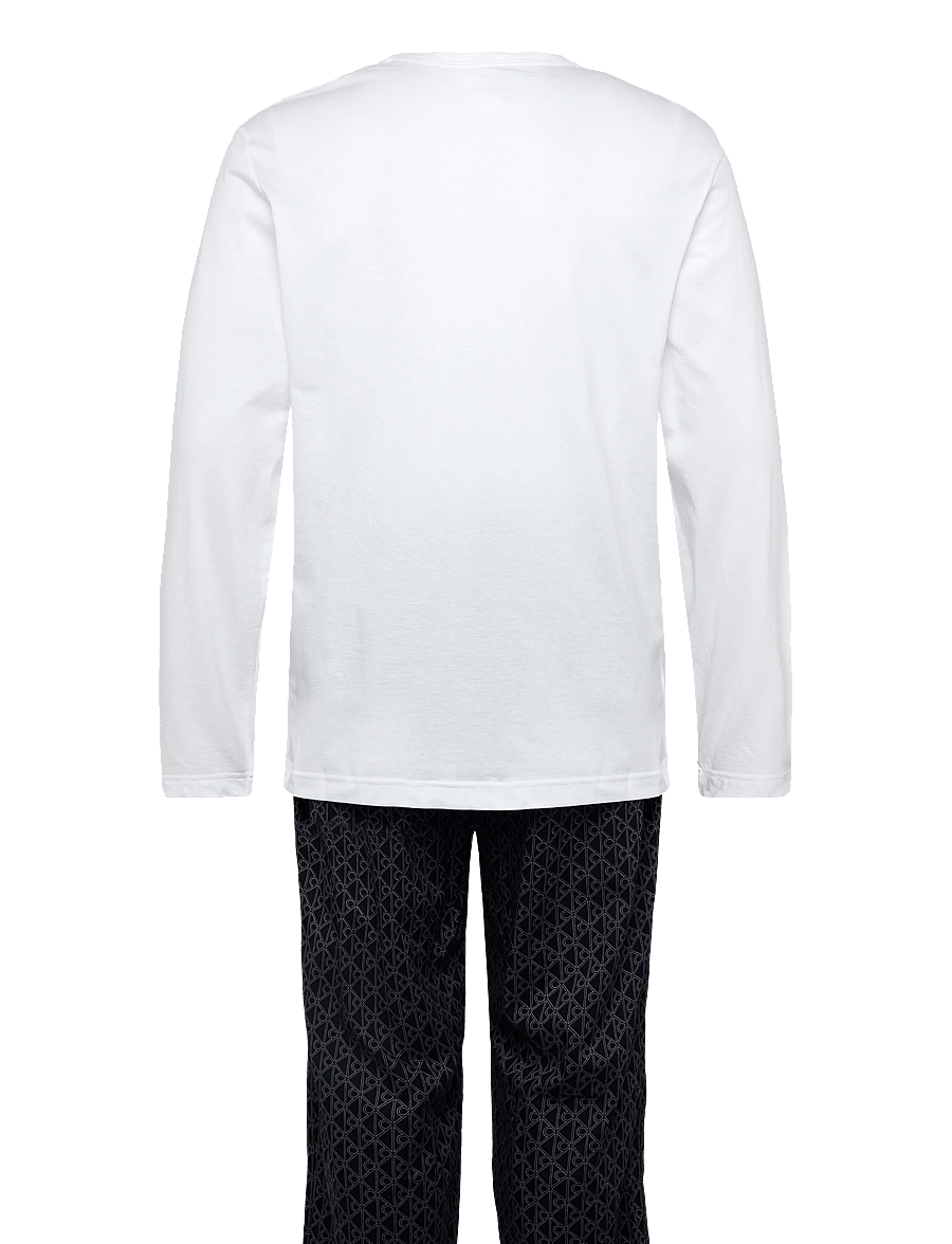 Calvin Klein - LS TEE PANT SET - pyjamasset - classic white top w/ bijou modern c - 1