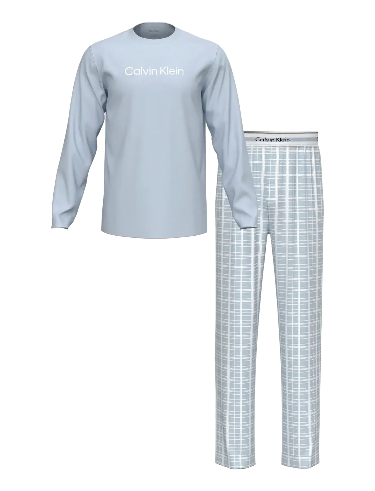 CALVIN KLEIN Ls Tee Hose Set Blau - XL - Herren