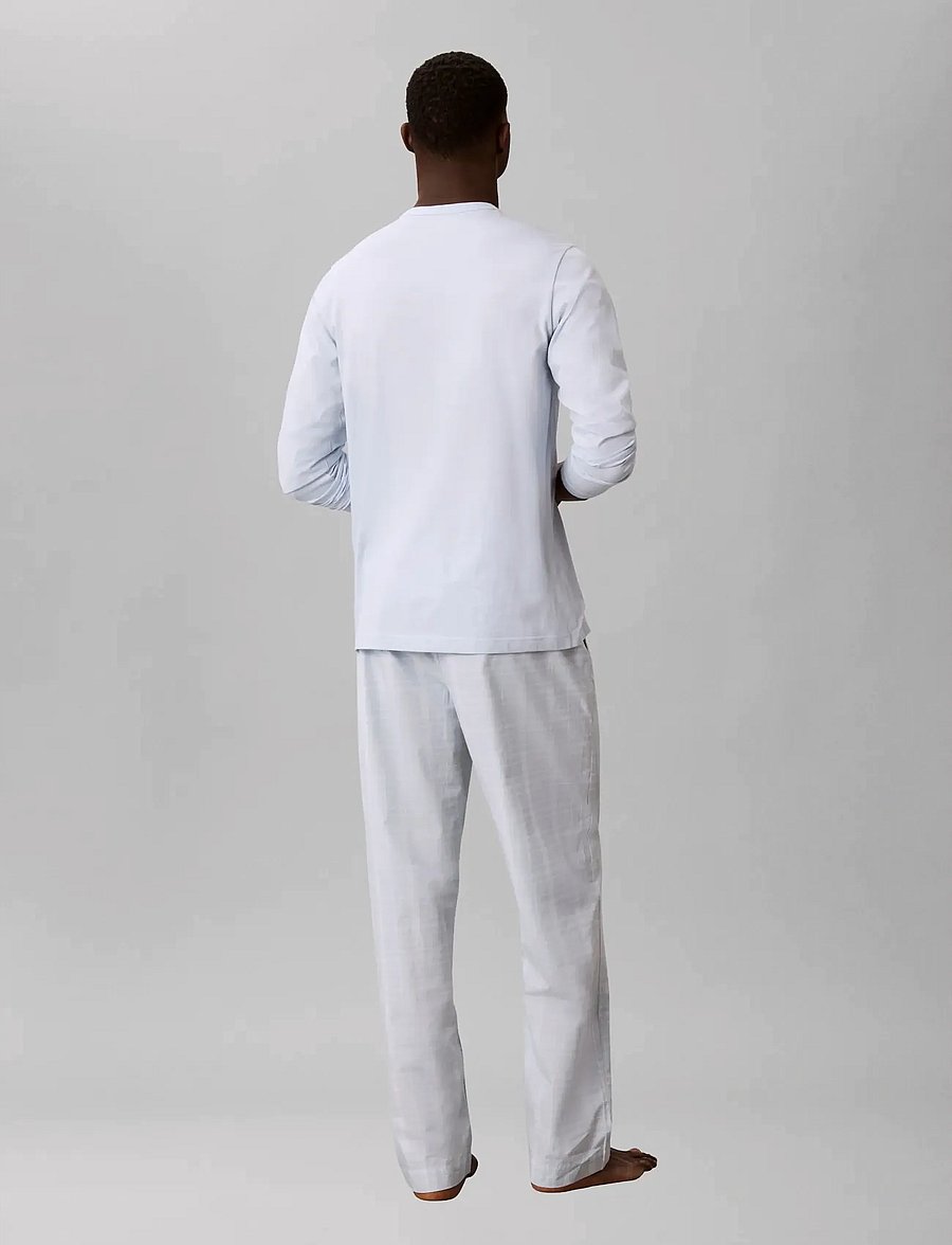 Calvin Klein - LS TEE PANT SET - pyjamasets - ballad blue top silo plaid ballad - 2