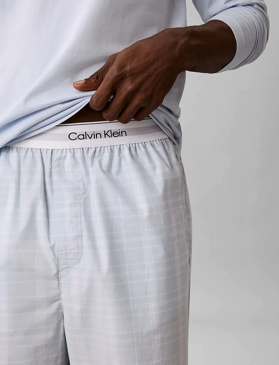 Calvin Klein - LS TEE PANT SET - pyjamasets - ballad blue top silo plaid ballad - 4