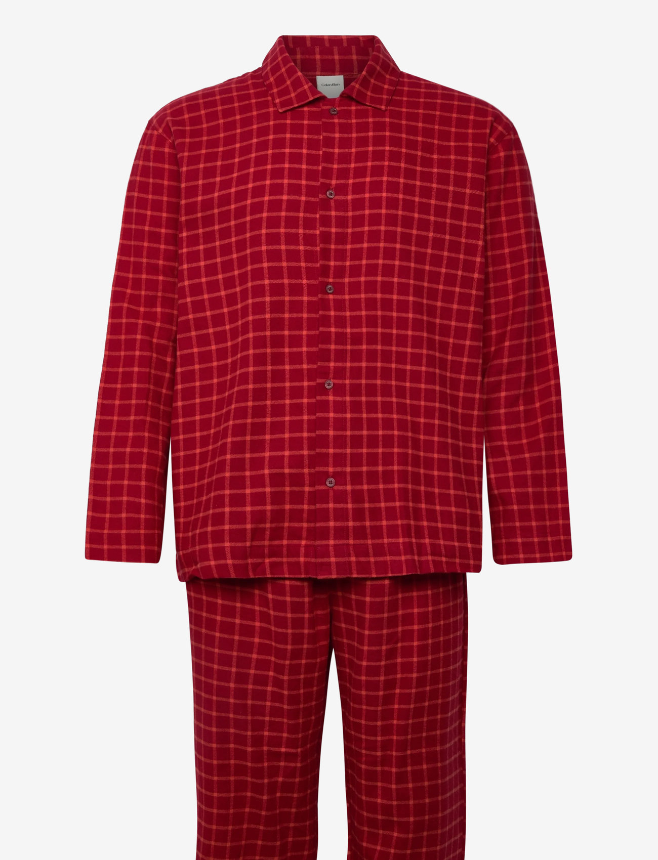 Calvin Klein - LS BUTTON DOWN PANT SET - pyjama sets - 19600 giga club check+juneberry/ver - 0
