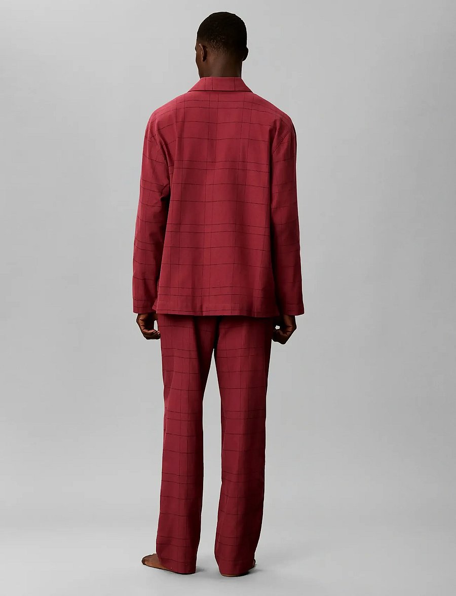 Calvin Klein - LS BUTTON DOWN PANT SET - pyjamasset - 21637 sophie plaid established red - 3