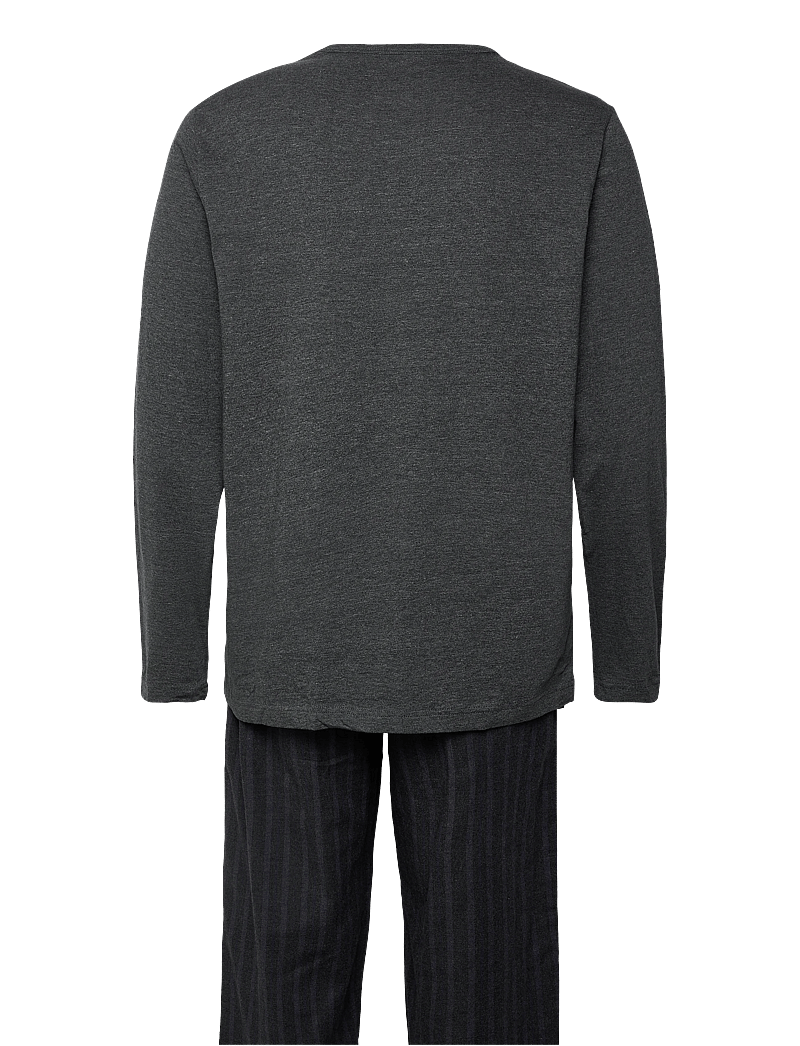 Calvin Klein - LS TEE PANT SET - pyjamasset - charcoal heather top w/ racetrack s - 1