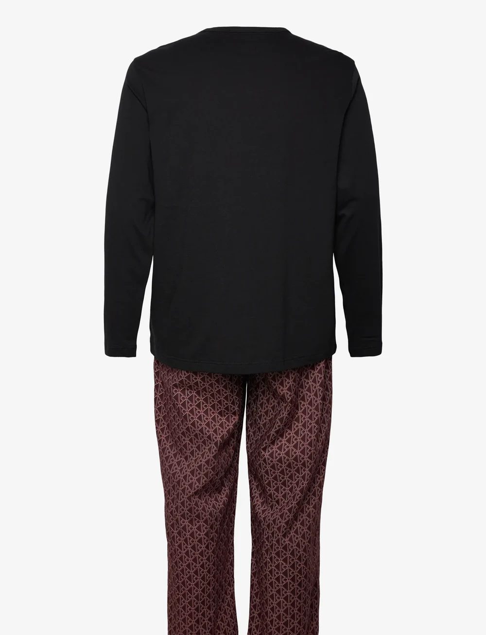 Calvin Klein - LS TEE PANT SET - pyjama sets - black top w/ bijou modern bijou  mo - 2
