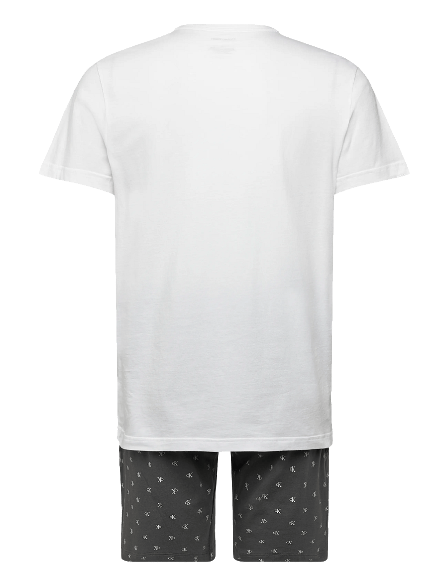 Calvin Klein - SS TEE AND SHORT SET - pidžaamakomplektid - classic white top w/ diamond logo+f - 1