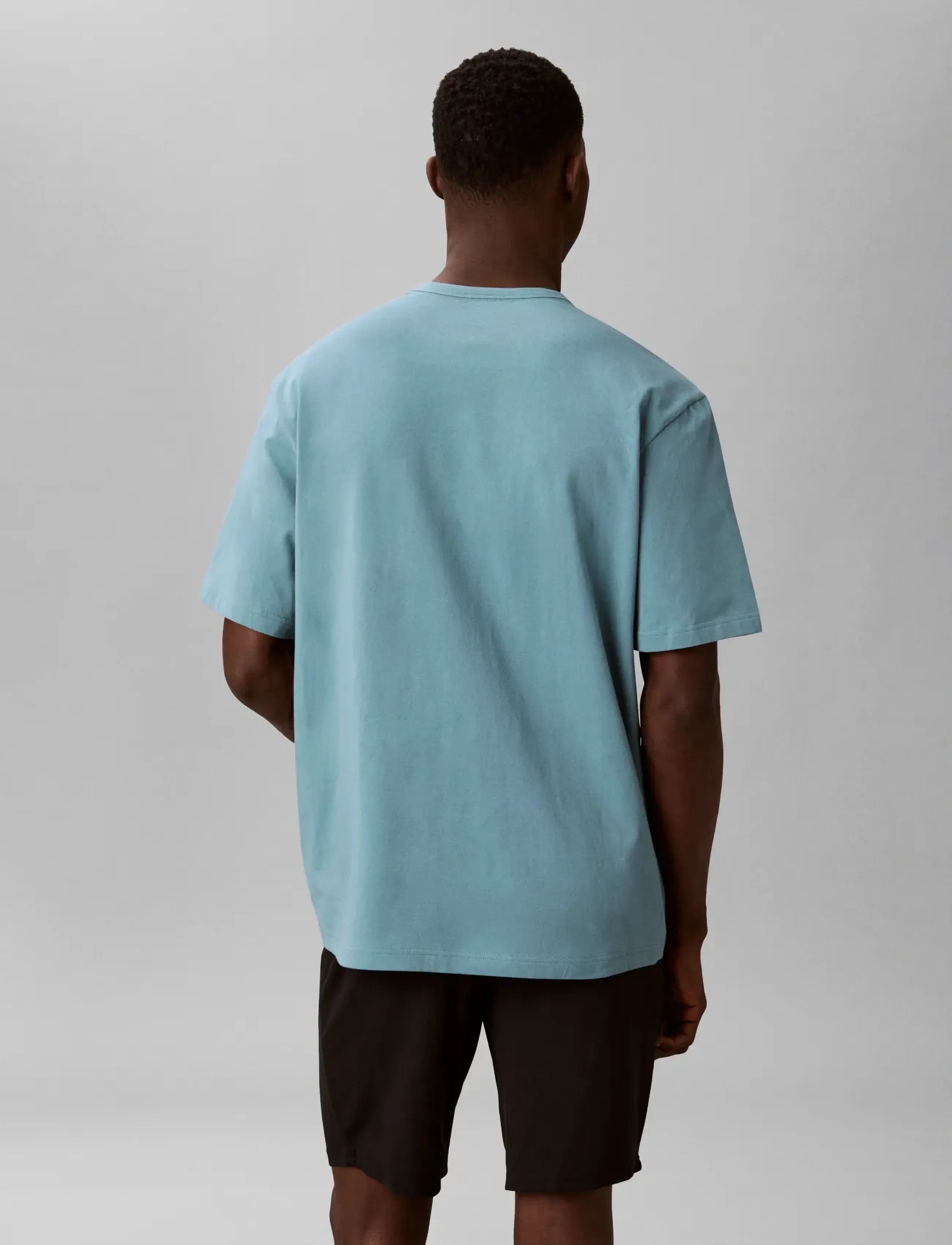 Calvin Klein - MONOGRAM S/S CREW NECK - pyjamasöverdelar - arctic - 3