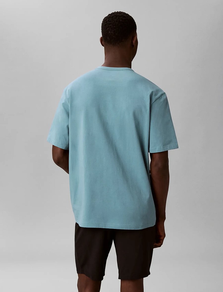 Calvin Klein - MONOGRAM S/S CREW NECK - pyjamasöverdelar - arctic - 3