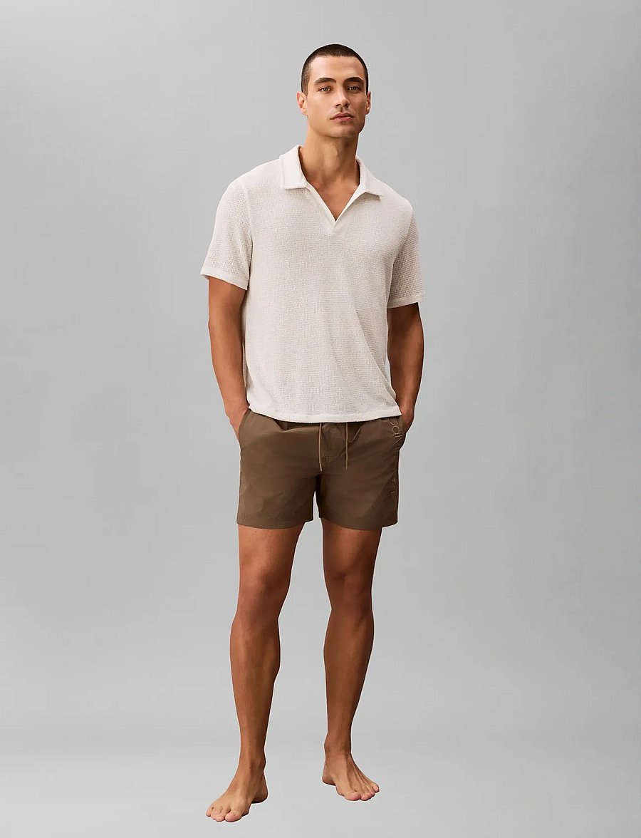 Calvin Klein - KNIT SHIRT - kootud polosärgid - chalk - 0