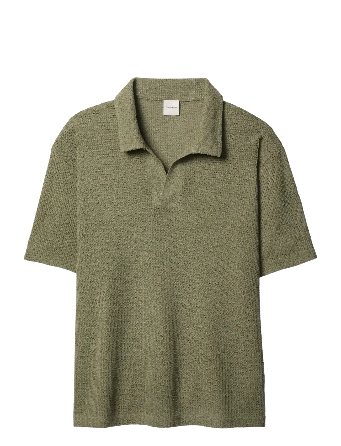 CALVIN KLEIN Knit Shirt Khaki - L - Herren