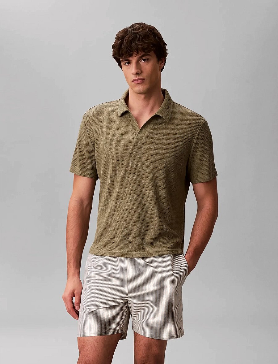 Calvin Klein - KNIT SHIRT - polostrik - deep lichen green - 0