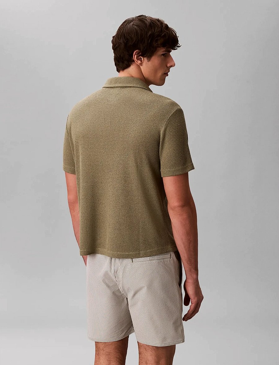 Calvin Klein - KNIT SHIRT - polostrik - deep lichen green - 2
