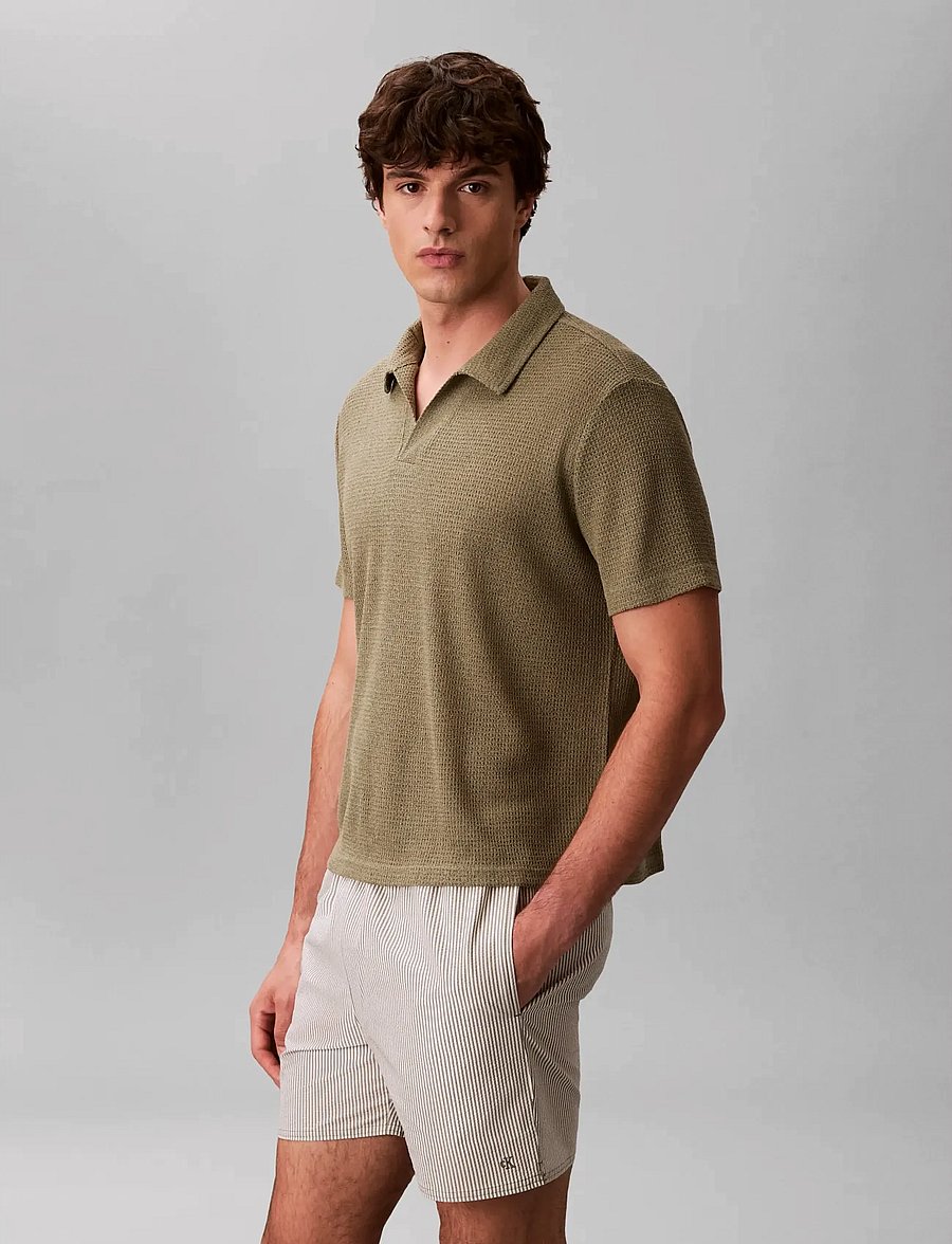 Calvin Klein - KNIT SHIRT - polostrik - deep lichen green - 3