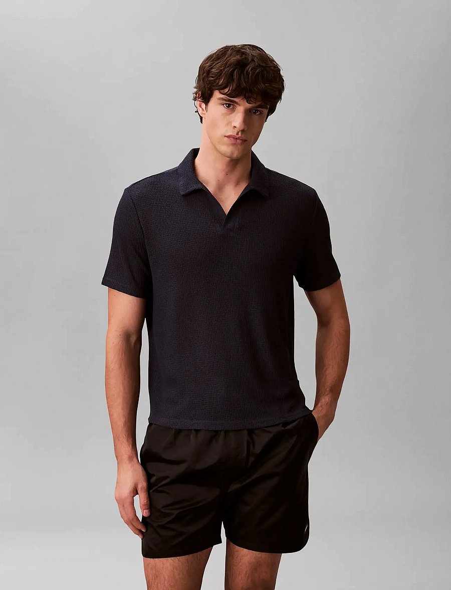Calvin Klein - KNIT SHIRT - knitted polos - shoreline - 0