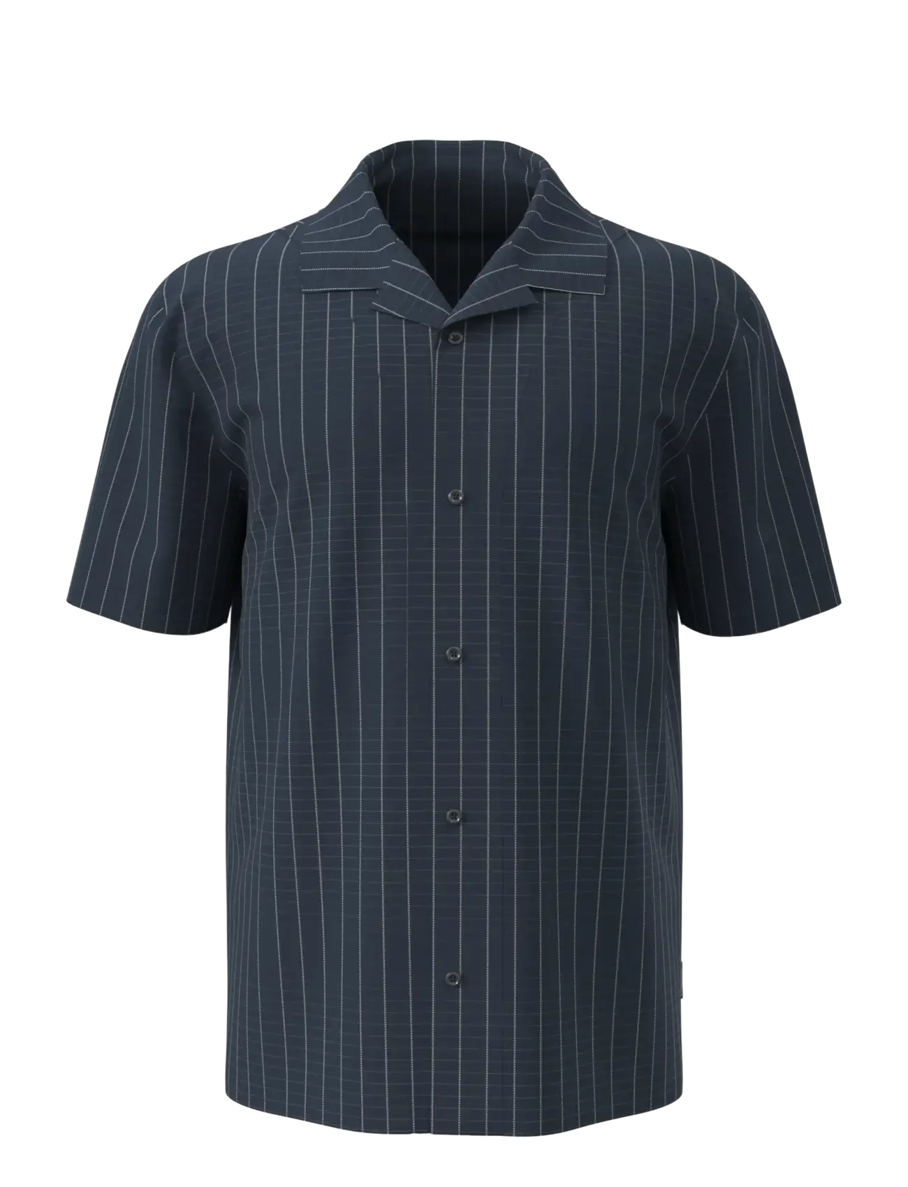 Calvin Klein S/S BUTTON DOWN - Kläder - 20163 DOTTED PINSTRIPE+ENCHANTED BL / navy
