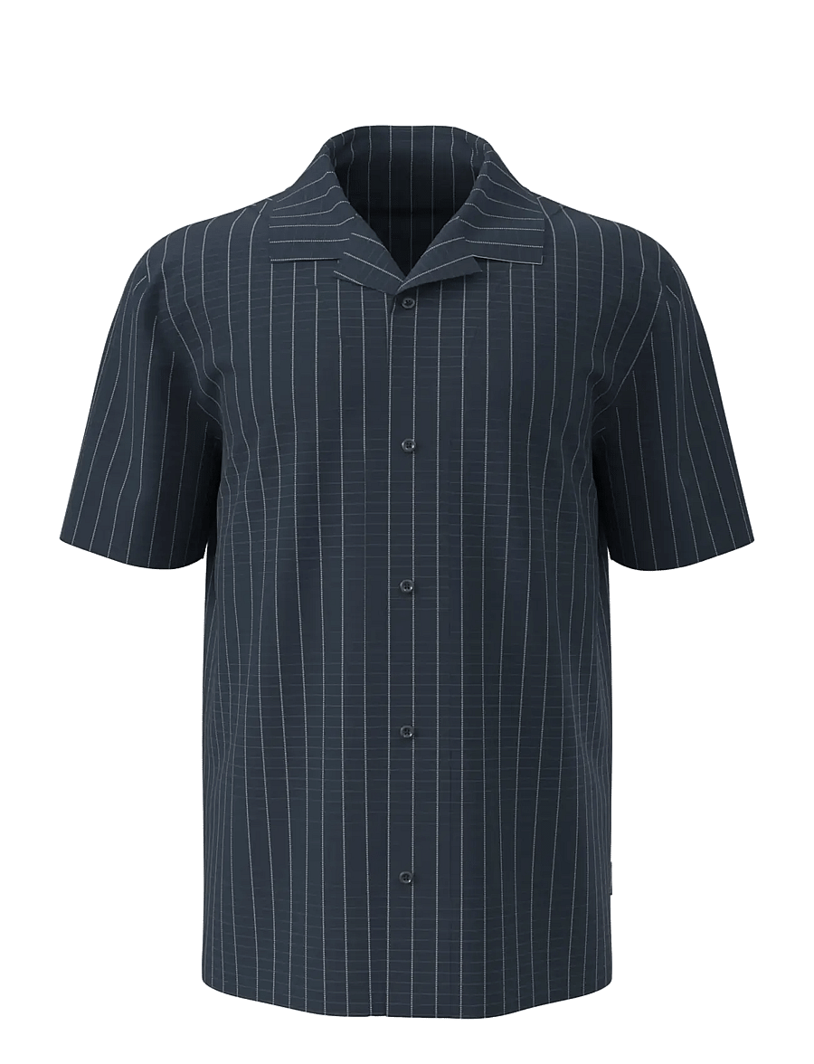 Calvin Klein - S/S BUTTON DOWN - short-sleeved shirts - 20163 dotted pinstripe+enchanted bl - 1