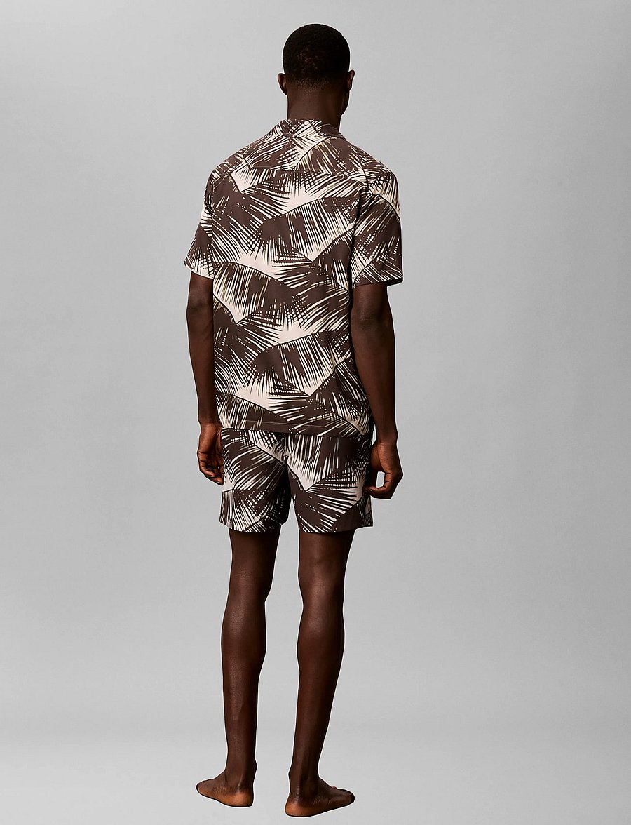 Calvin Klein - S/S BUTTON DOWN - kortærmede skjorter - 20251 adventure palm+oatmeal - 2