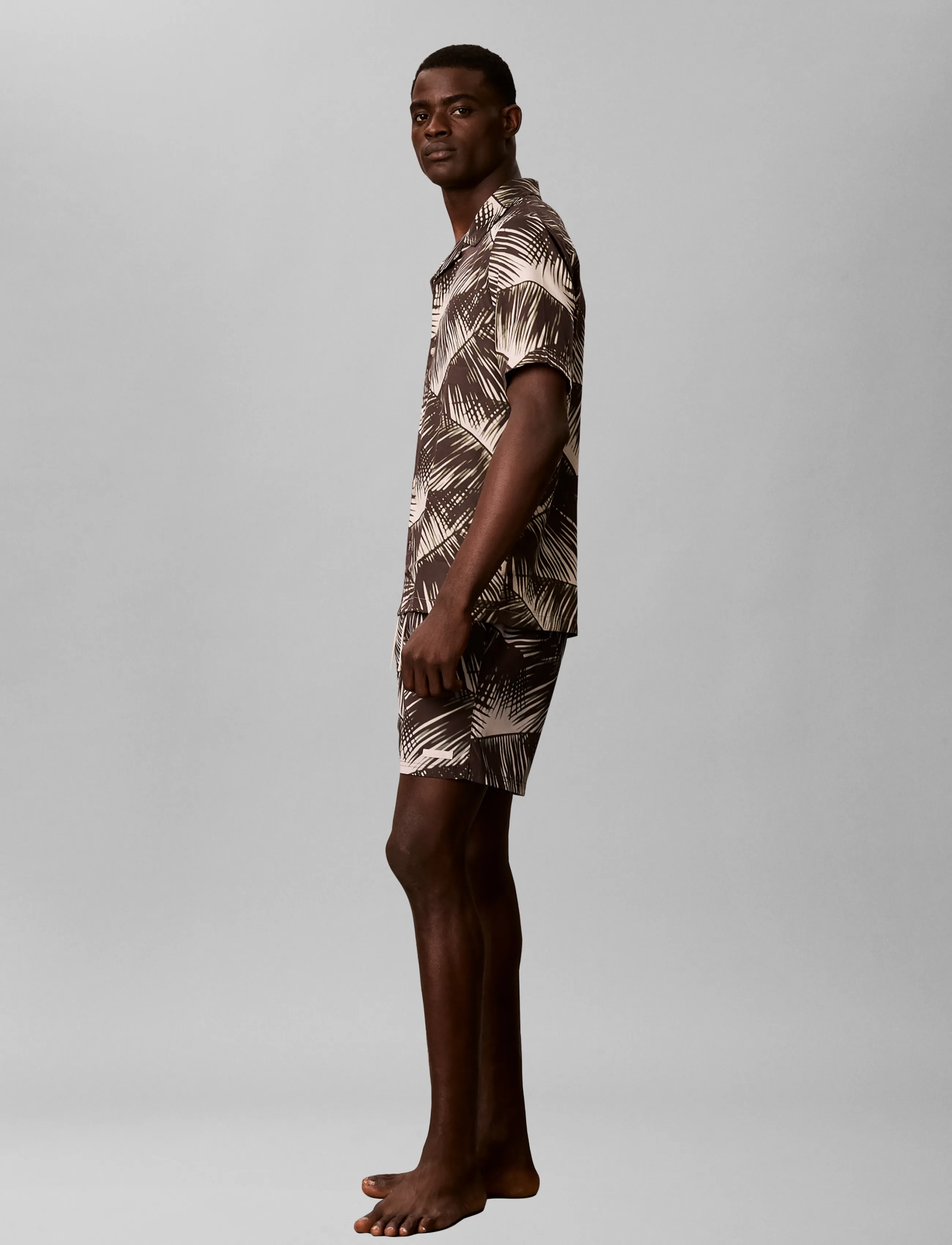 Calvin Klein - S/S BUTTON DOWN - lühikeste varrukatega särgid - 20251 adventure palm+oatmeal - 5