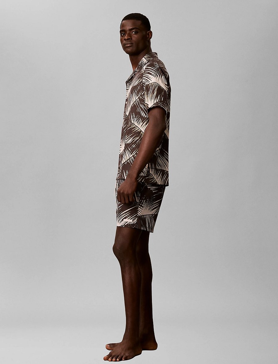 Calvin Klein - S/S BUTTON DOWN - kortærmede skjorter - 20251 adventure palm+oatmeal - 5