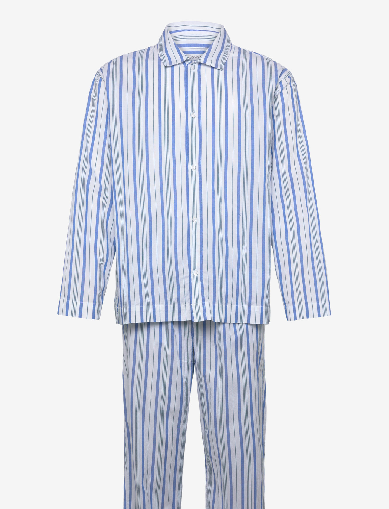Calvin Klein - POPLIN L/S BUTTON DOWN SET - pyjama sets - 19513 sweet stripe+white royalty - 0