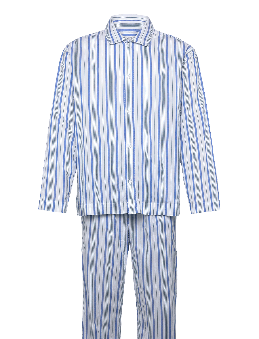 Calvin Klein - POPLIN L/S BUTTON DOWN SET - pyjamasets - 19513 sweet stripe+white royalty - 0