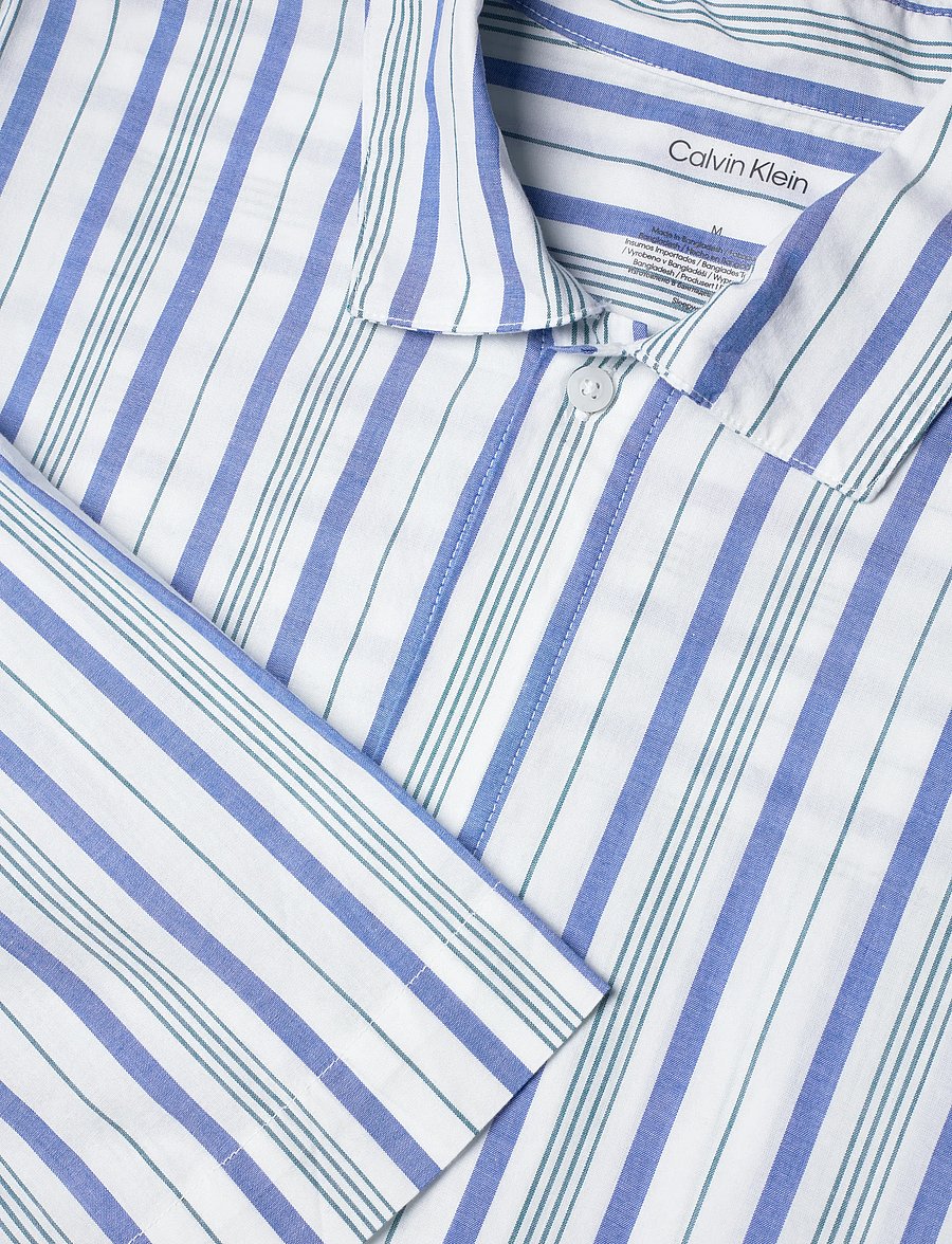 Calvin Klein - POPLIN L/S BUTTON DOWN SET - pyjamasets - 19513 sweet stripe+white royalty - 4
