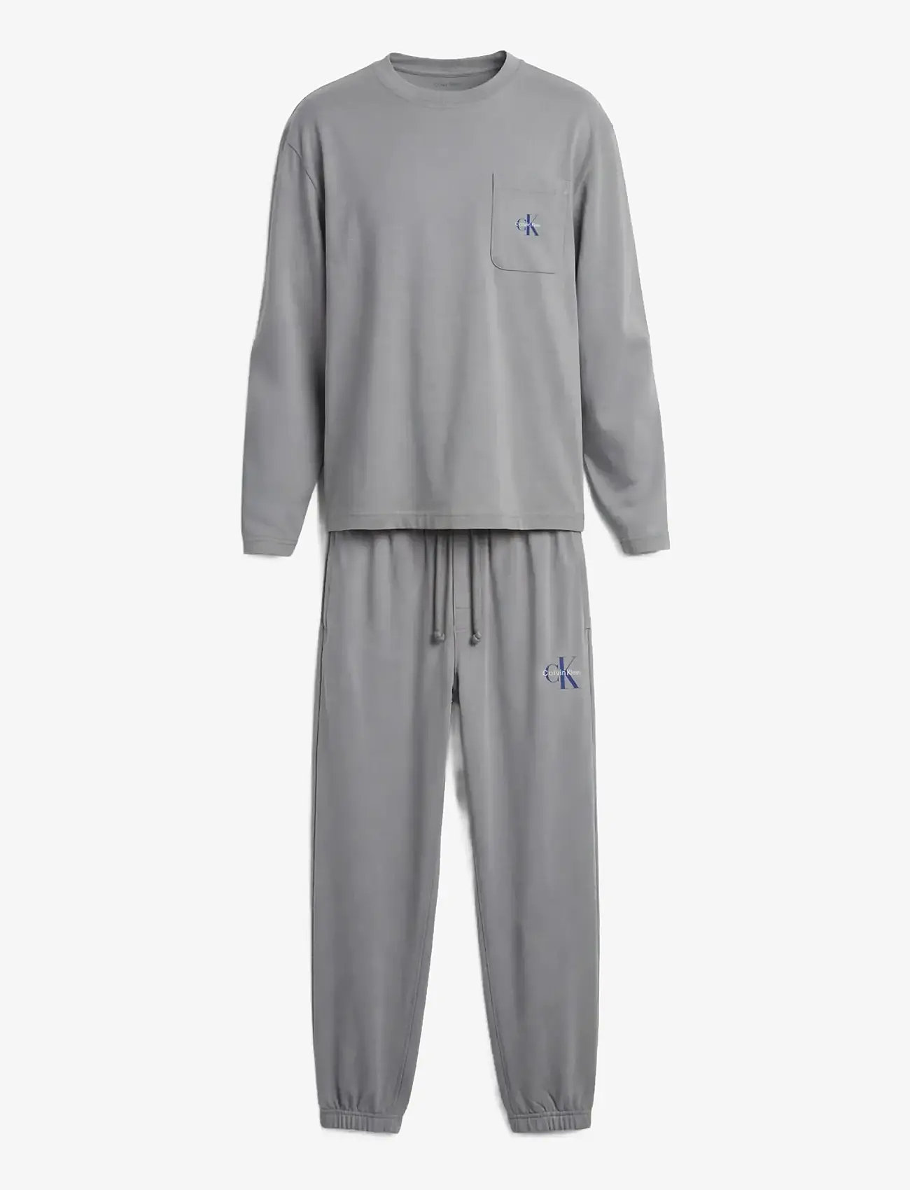 Calvin Klein - MONOGRAM L/S JOGGER SET - track jackets - misty grey - 1