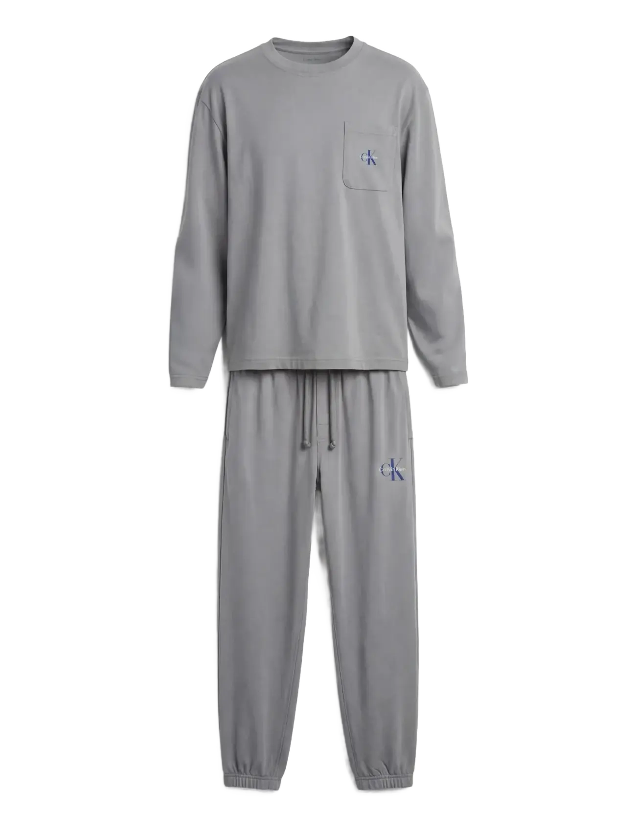 Calvin Klein MONOGRAM L/S JOGGER SET - Calvin Klein Underwear - MISTY GREY / grey