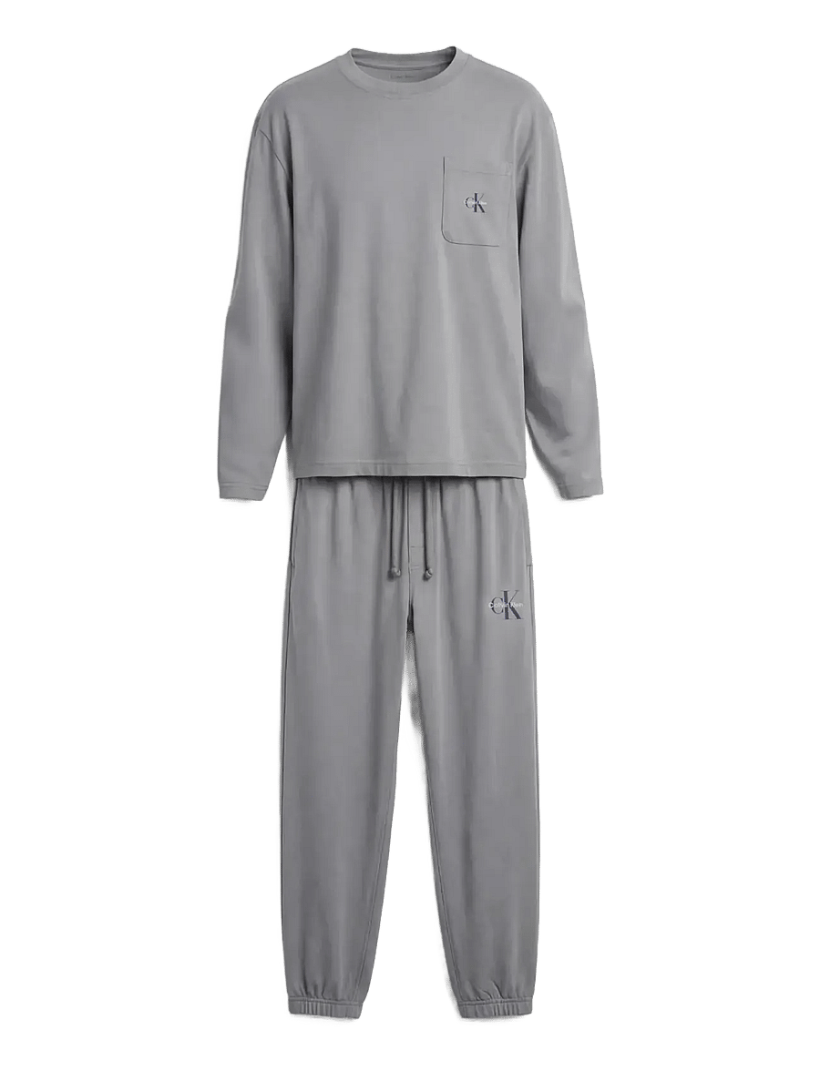 Calvin Klein - MONOGRAM L/S JOGGER SET - trainingsanzug - misty grey - 1