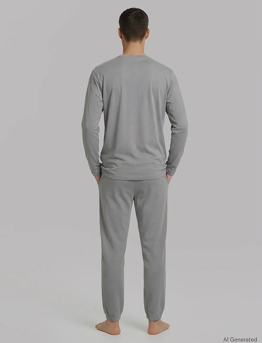 Calvin Klein - MONOGRAM L/S JOGGER SET - trainingsanzug - misty grey - 2