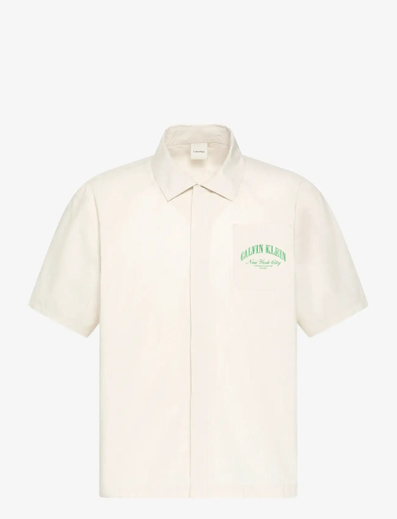 Calvin Klein - HERITAGE CREST S/S BUTTON DOWN - kurzarmhemden - slim stripe chalk - 1