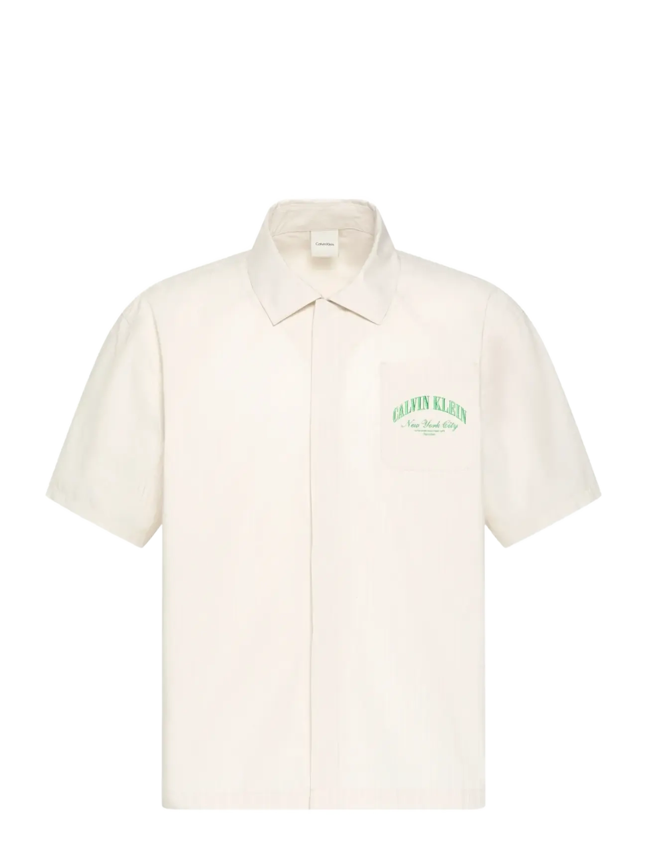 Calvin Klein HERITAGE CREST S/S BUTTON DOWN - Calvin Klein Underwear - SLIM STRIPE CHALK / cream