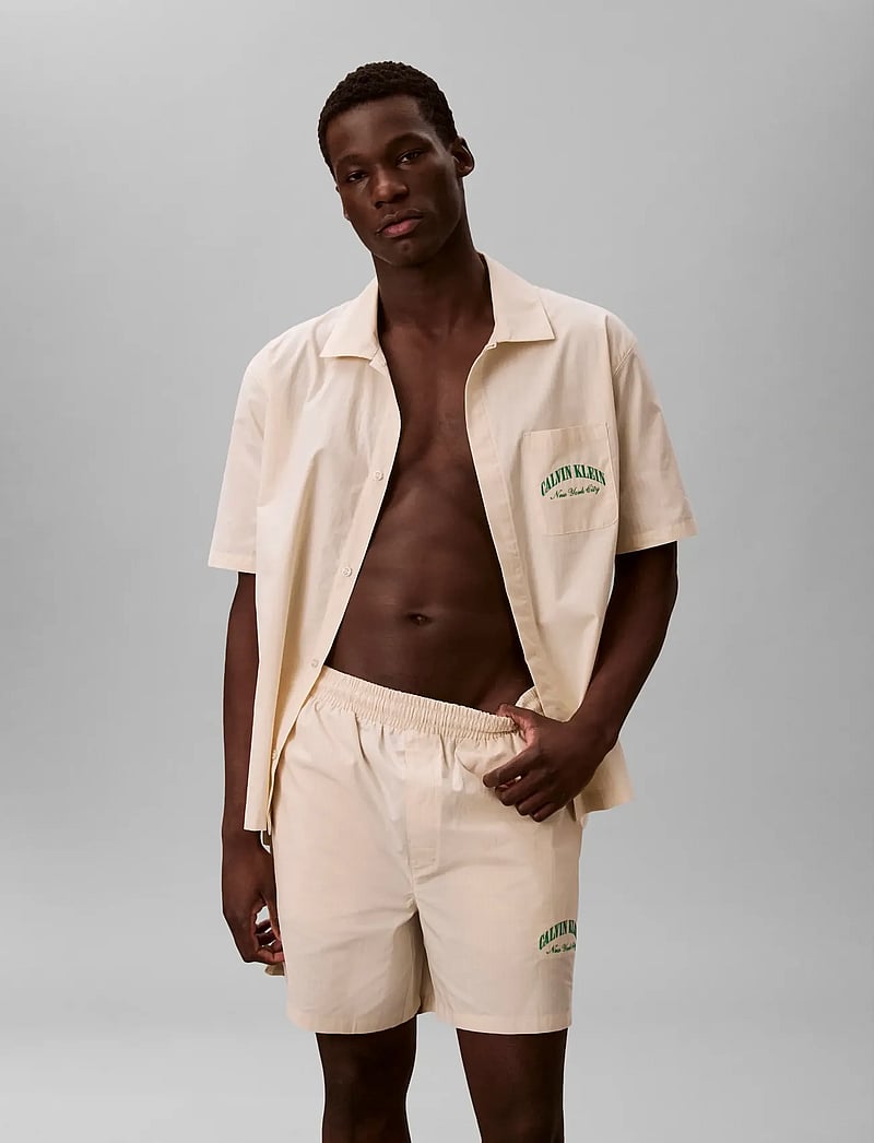 Calvin Klein - HERITAGE CREST S/S BUTTON DOWN - kurzarmhemden - slim stripe chalk - 5