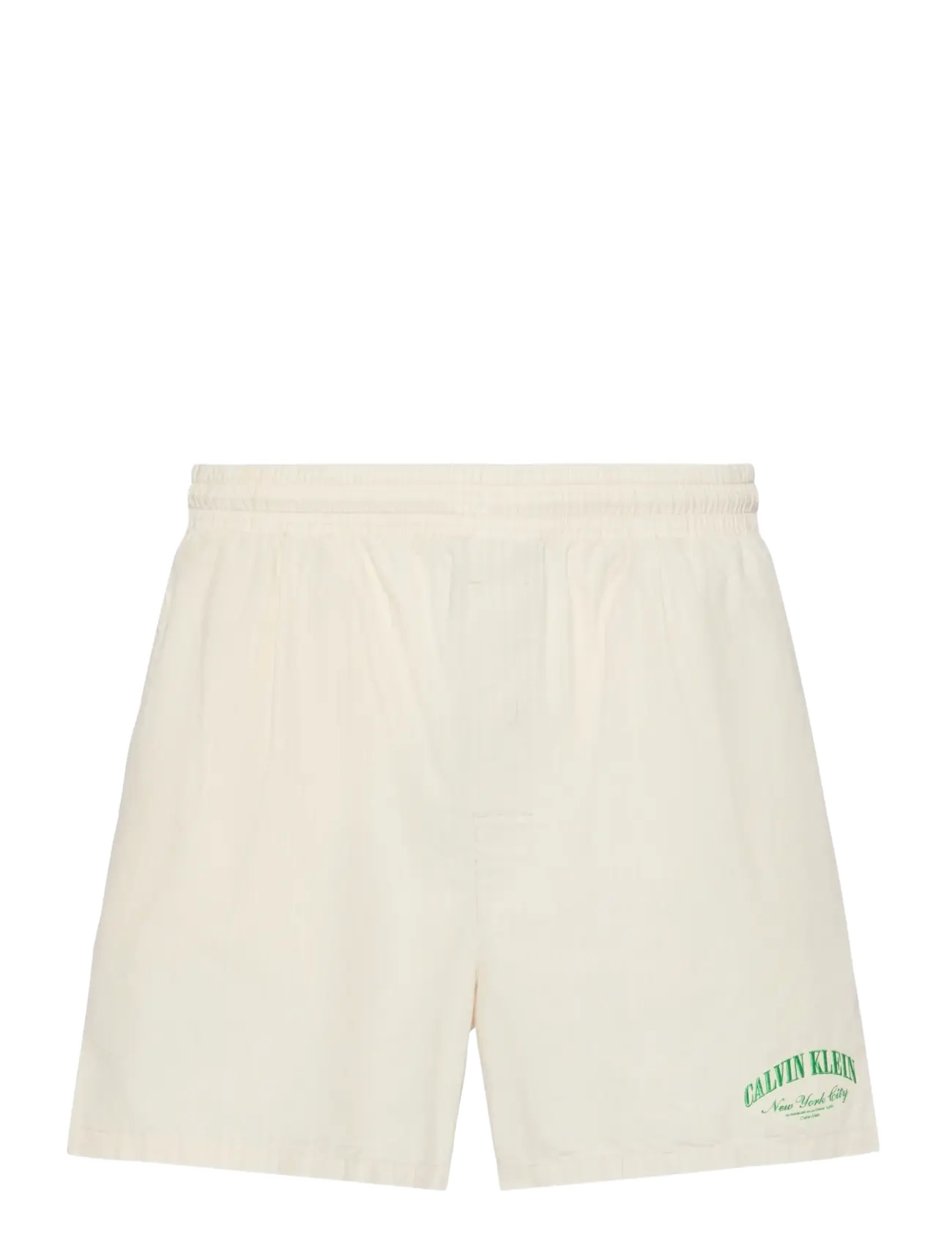 Calvin Klein HERITAGE CREST SLEEP SHORT - Nattøj - SLIM STRIPE CHALK / beige