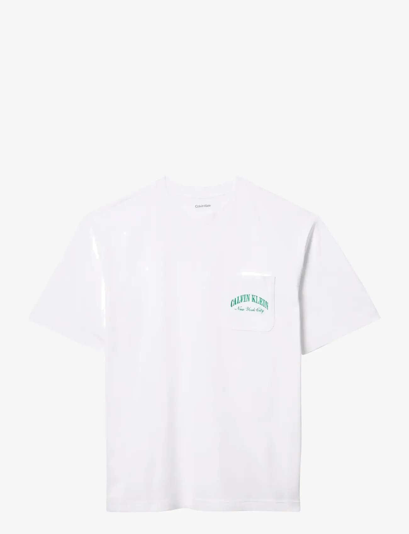 Calvin Klein - HERITAGE CREST S/S CREW NECK - kortærmede t-shirts - classic white - 1