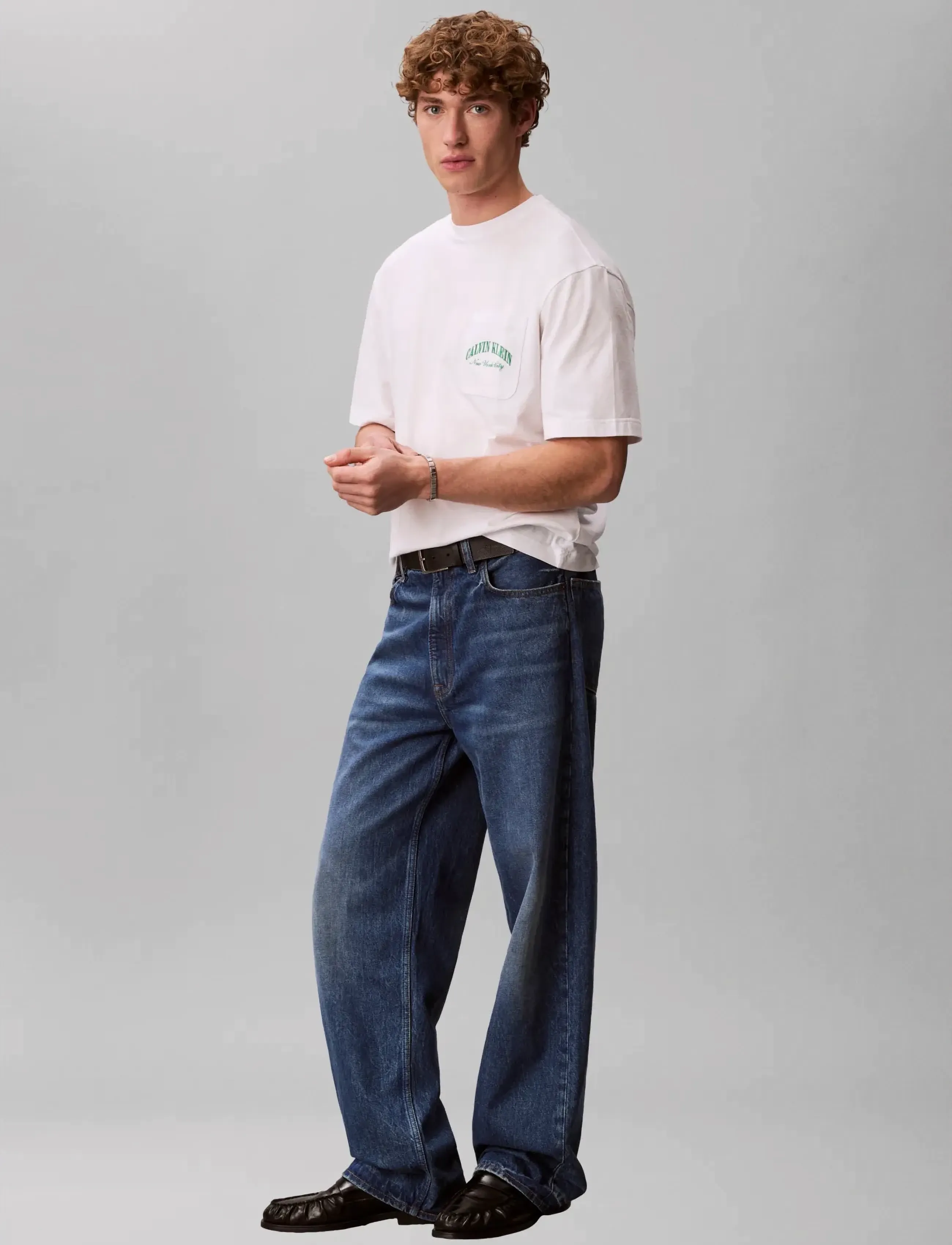 Calvin Klein - HERITAGE CREST S/S CREW NECK - kurzärmelig - classic white - 4
