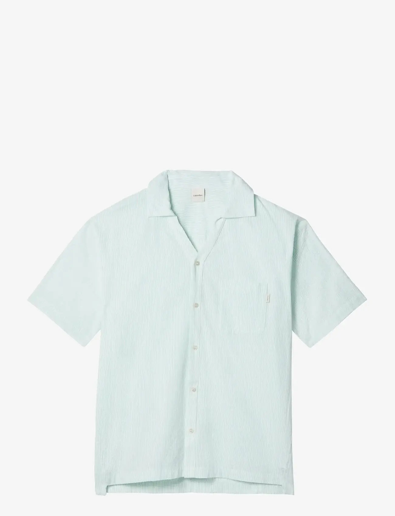 Calvin Klein - SEERSUCKER S/S BUTTON DOWN - pyjama tops - dime stripe seafoam wave - 1