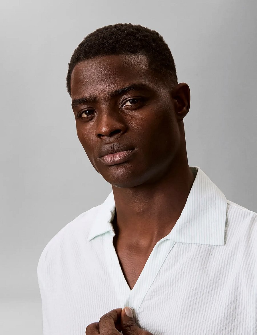 Calvin Klein - SEERSUCKER S/S BUTTON DOWN - pyjamaoberteile - dime stripe seafoam wave - 4
