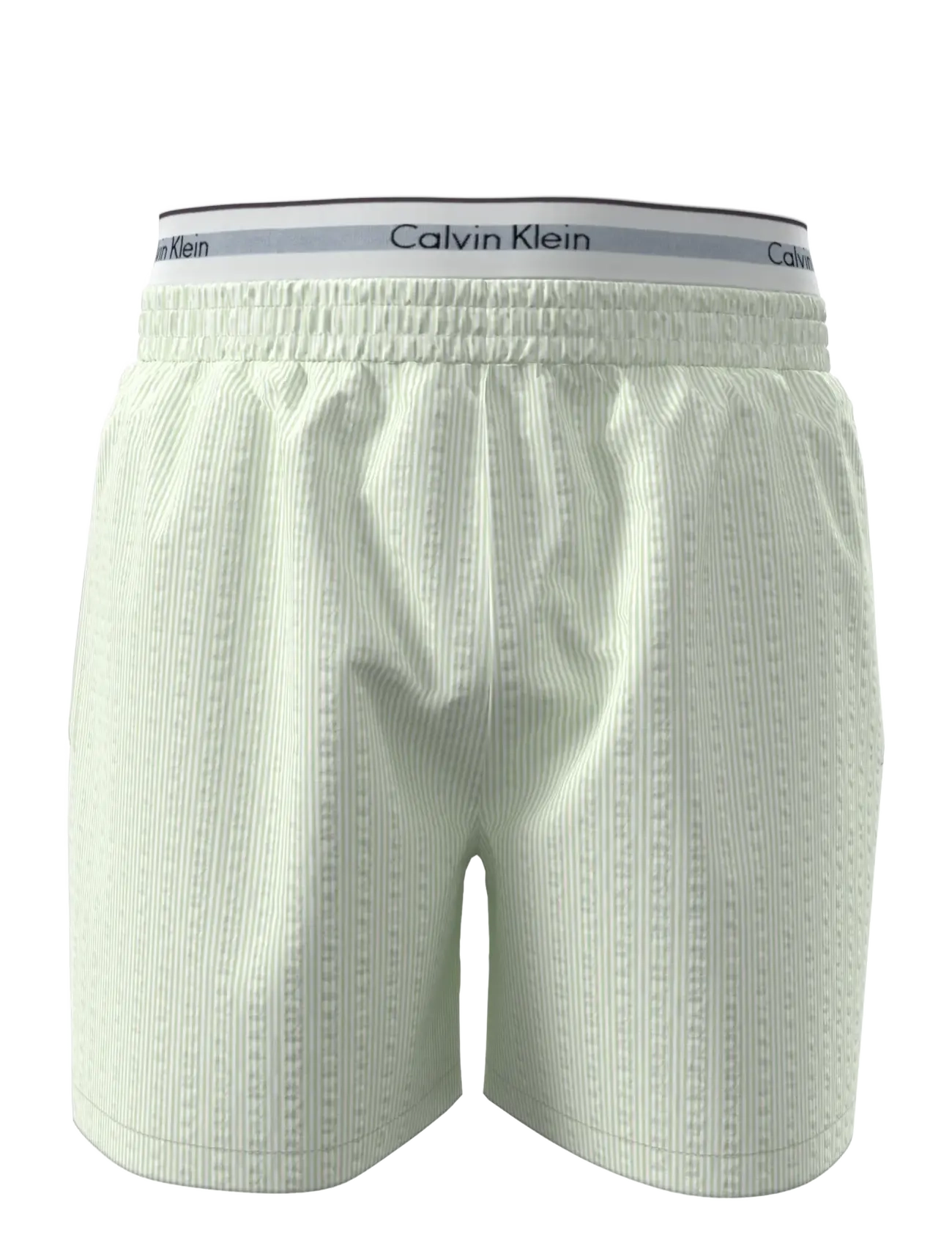 Calvin Klein SEERSUCKER SLEEP SHORT - Underwear - DIME STRIPE SEAFOAM WAVE / green