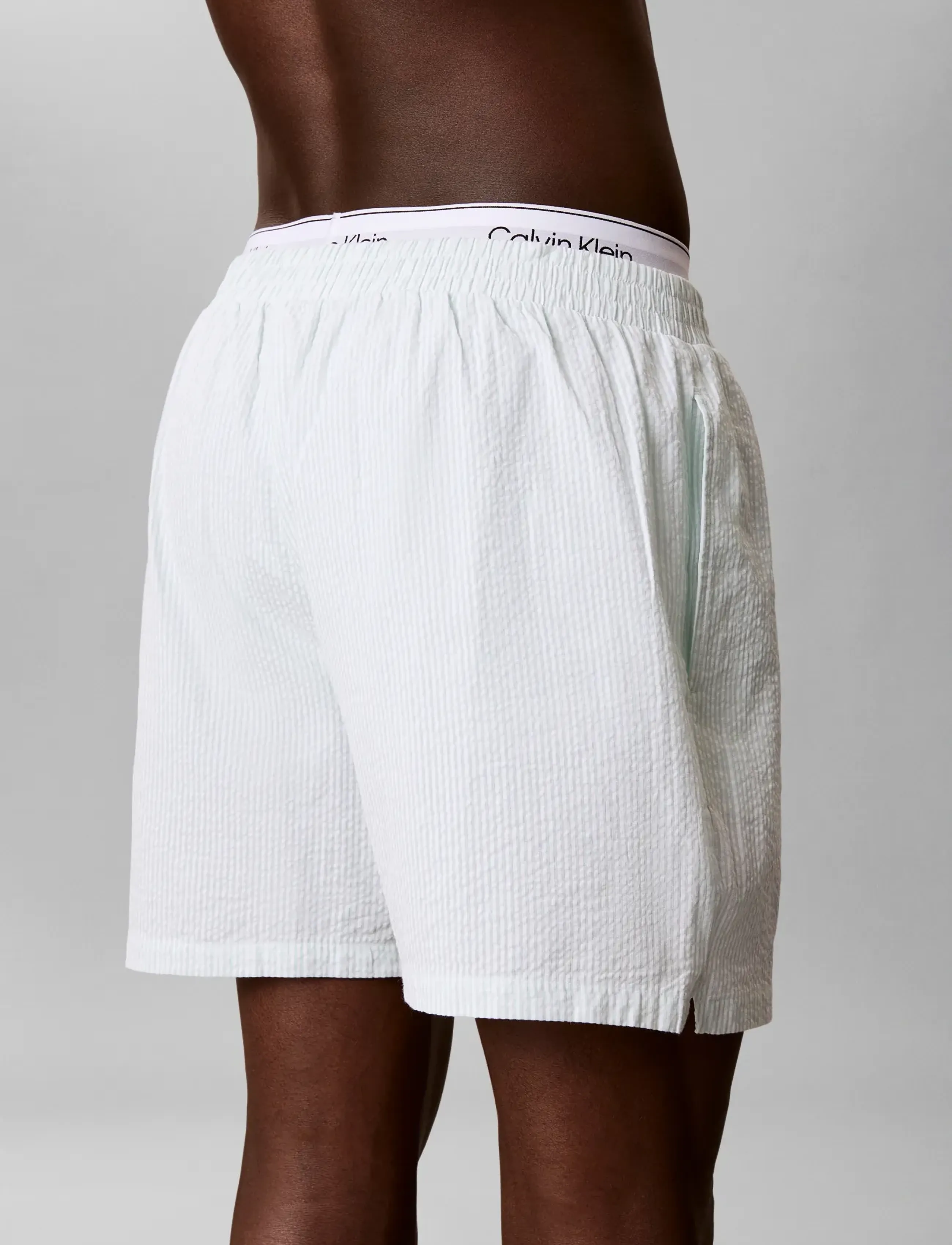 Calvin Klein - SEERSUCKER SLEEP SHORT - pyjamahose - dime stripe seafoam wave - 4