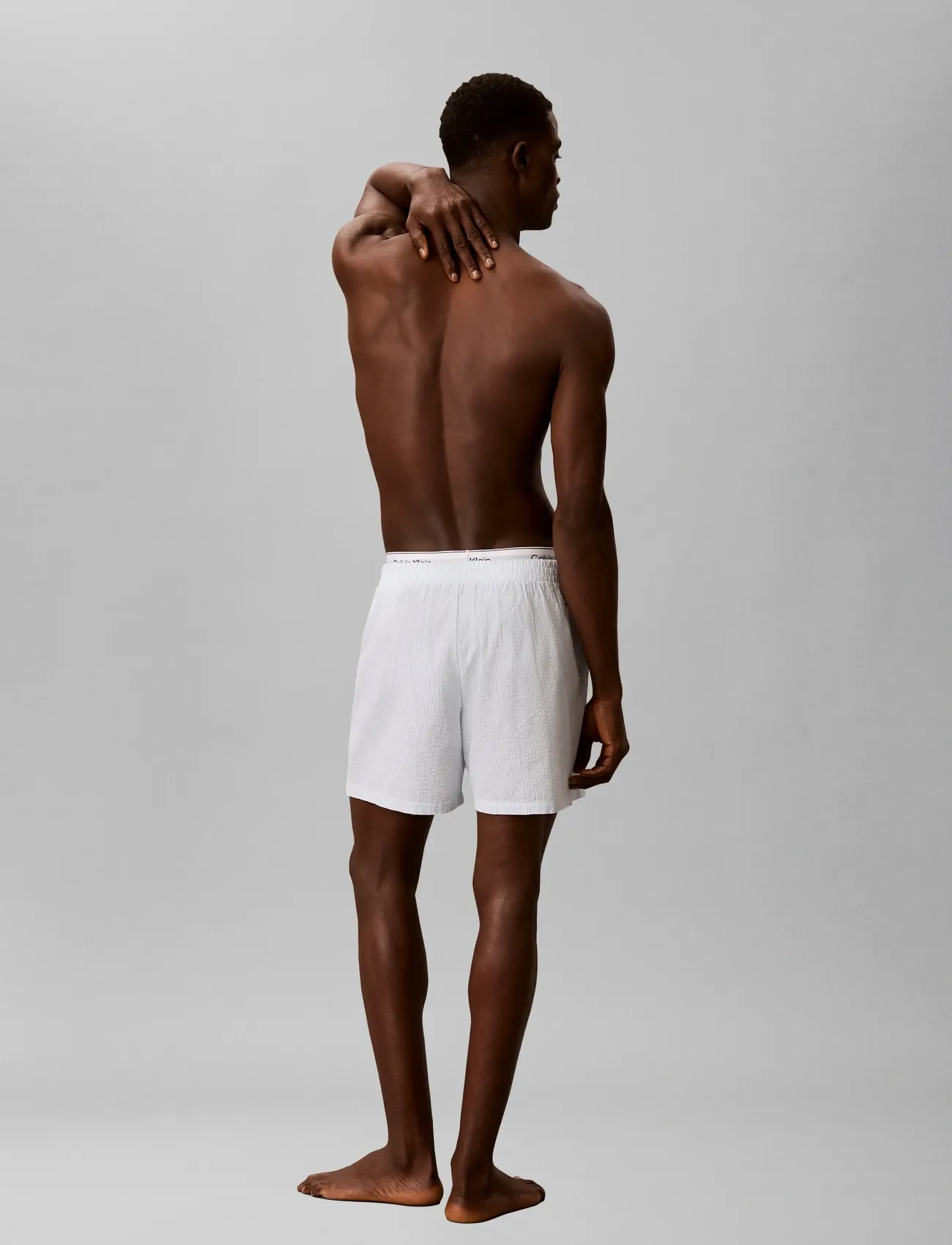 Calvin Klein - SEERSUCKER SLEEP SHORT - pižaminės kelnės - dime stripe ballad blue - 2