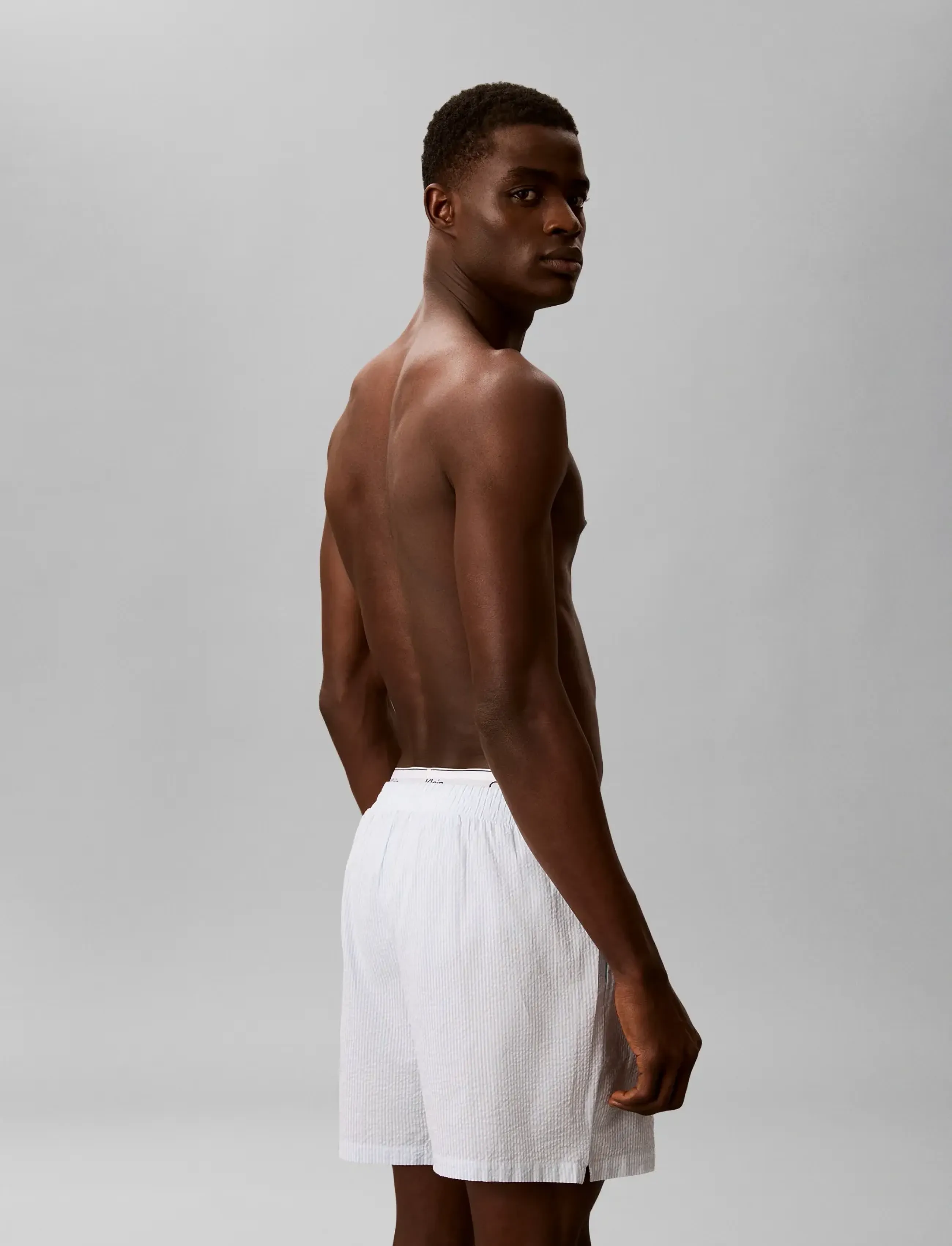 Calvin Klein - SEERSUCKER SLEEP SHORT - pižaminės kelnės - dime stripe ballad blue - 5